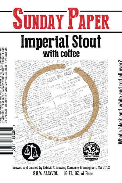 Exhibit A Sunday Paper Imperial Stout